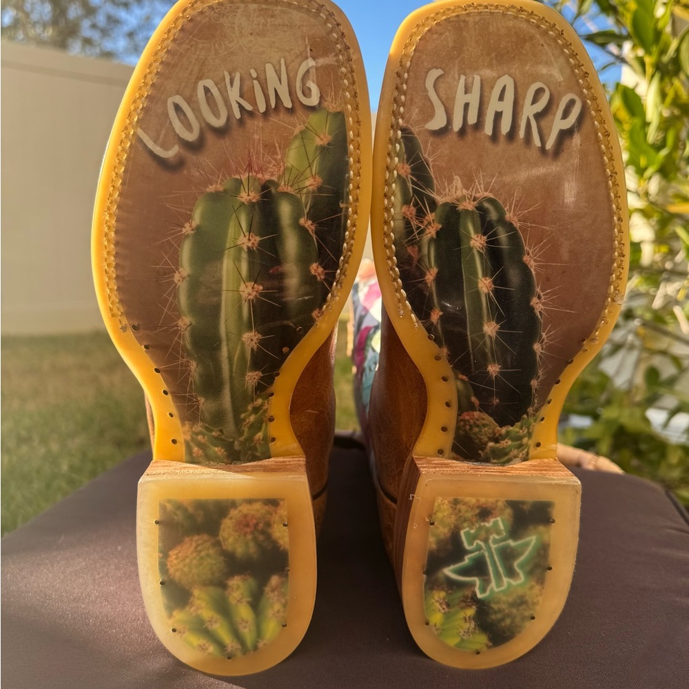 Tin Haul Women's 7.5 Cactus Boots NWT - Picture 6 of 15